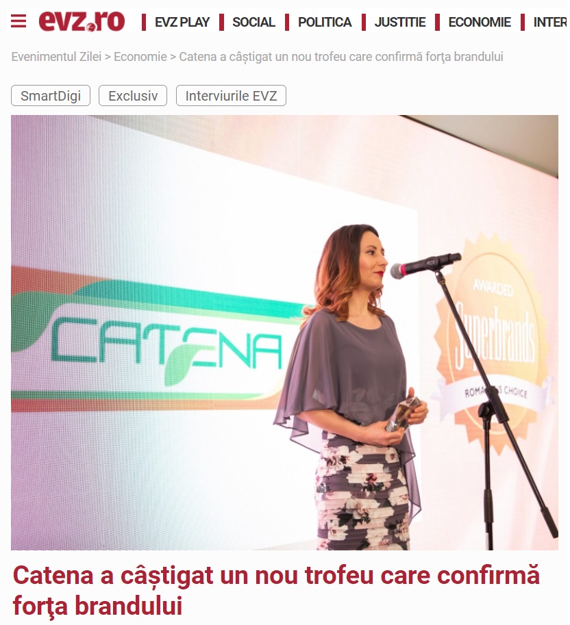EVZ: Catena a câştigat un nou trofeu care confirmă forţa brandului