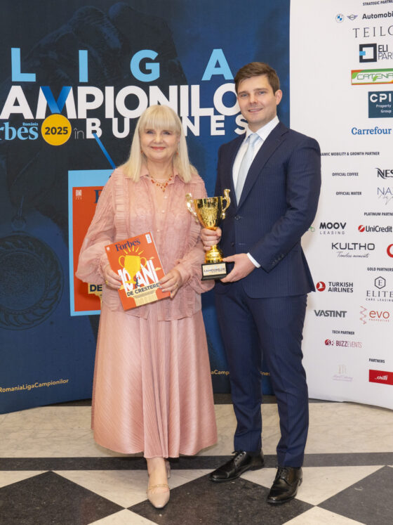 Grupul Fildas-Catena, premiat pentru performanțele remarcabile, la Gala Forbes – Liga Campionilor în Business 2025
